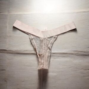 Victoria's Secret High Thigh Animal print Lace Wide Band Thong  Size XL Sexy New